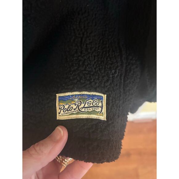 Polo by Ralph Lauren Vintage Curly Fleece Snap Jacket Size Large - Picture 4 of 4